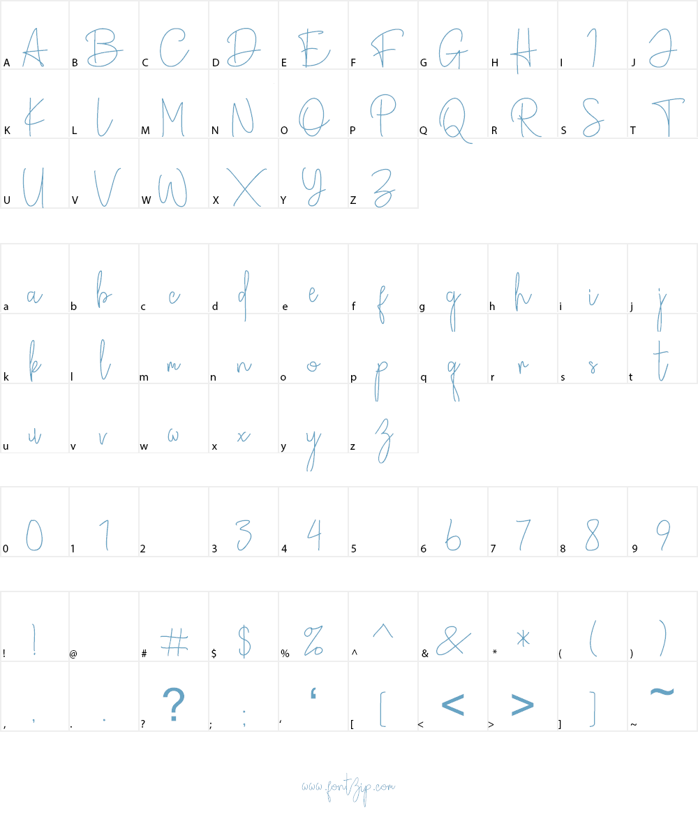 Broetown Signature Font Character